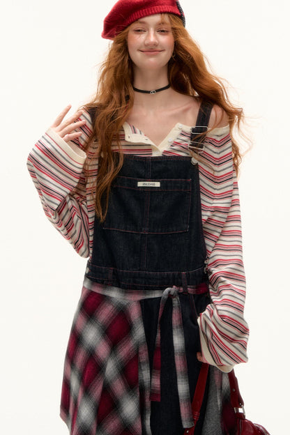 Striped Bow Tie T-Shirt Set-Up