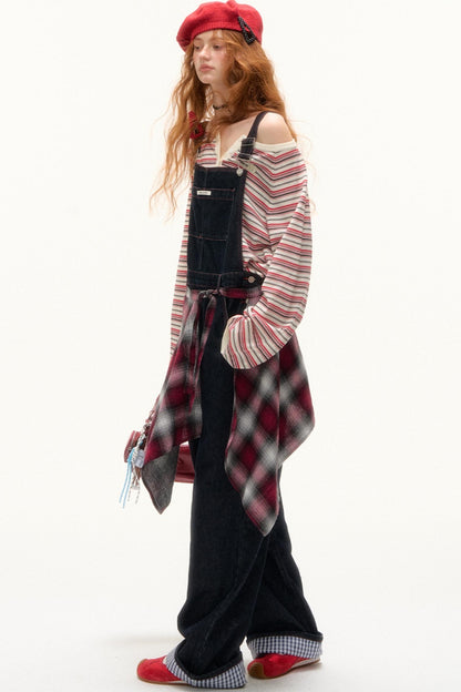 Striped Bow Tie T-Shirt Set-Up