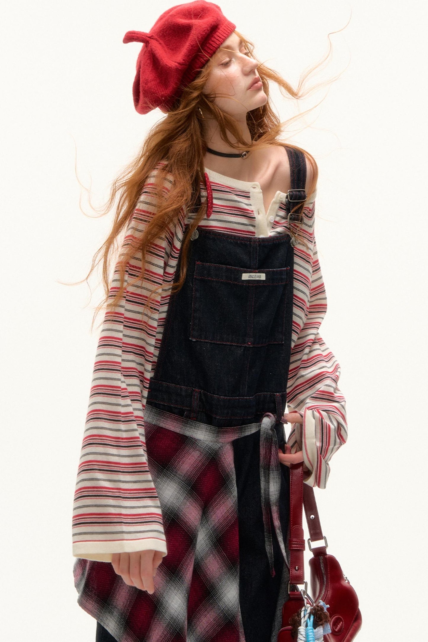 Striped Bow Tie T-Shirt Set-Up