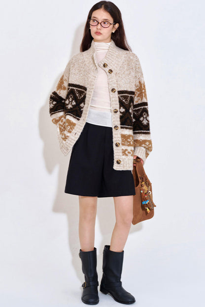 Fair Isle Sweater Cardigan