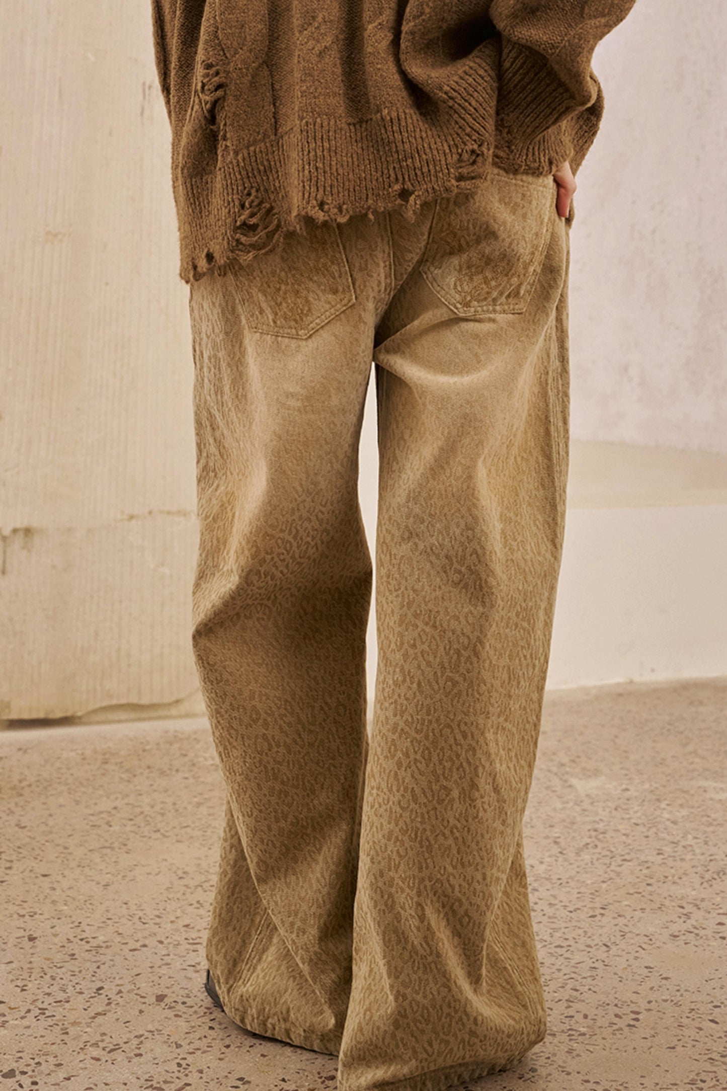 Fall Leopard Split Pants