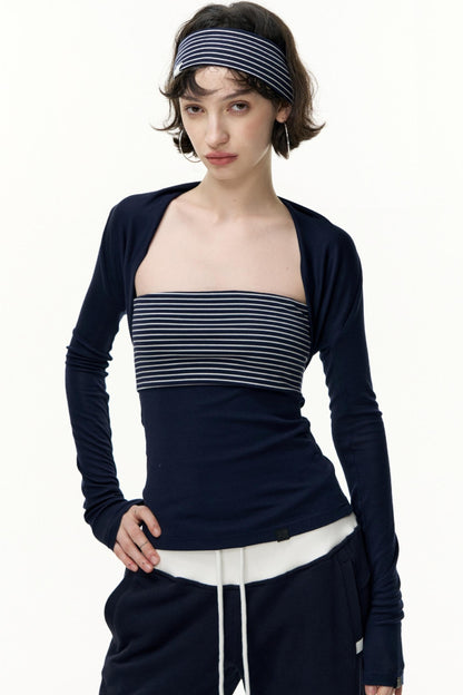 Striped Bandeau Skirt Set-Up