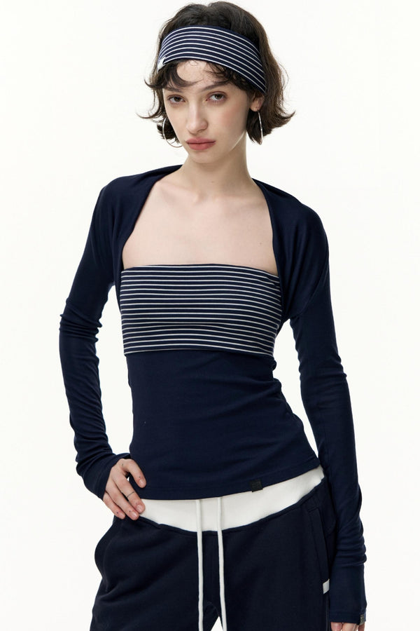 Striped Bandeau Skirt Set-Up