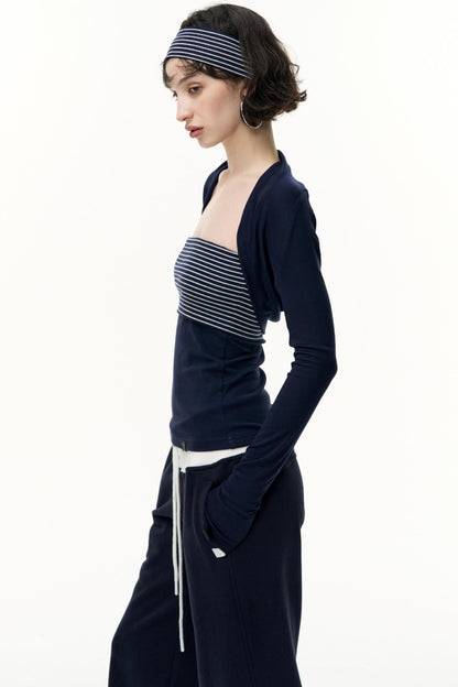 Striped Bandeau Skirt Set-Up