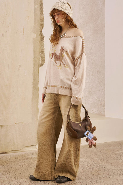 Fall Leopard Split Pants