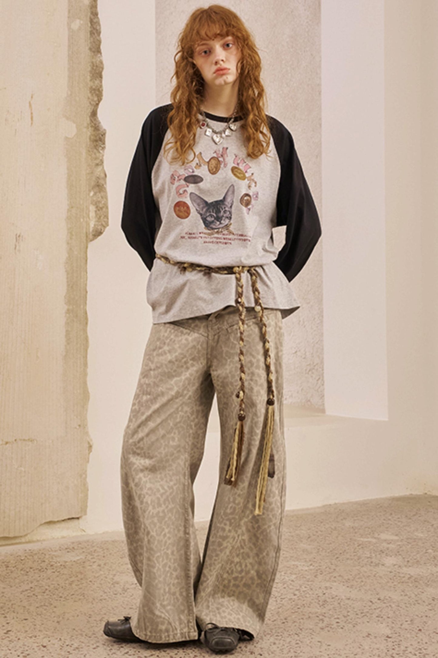 Fall Leopard Split Pants