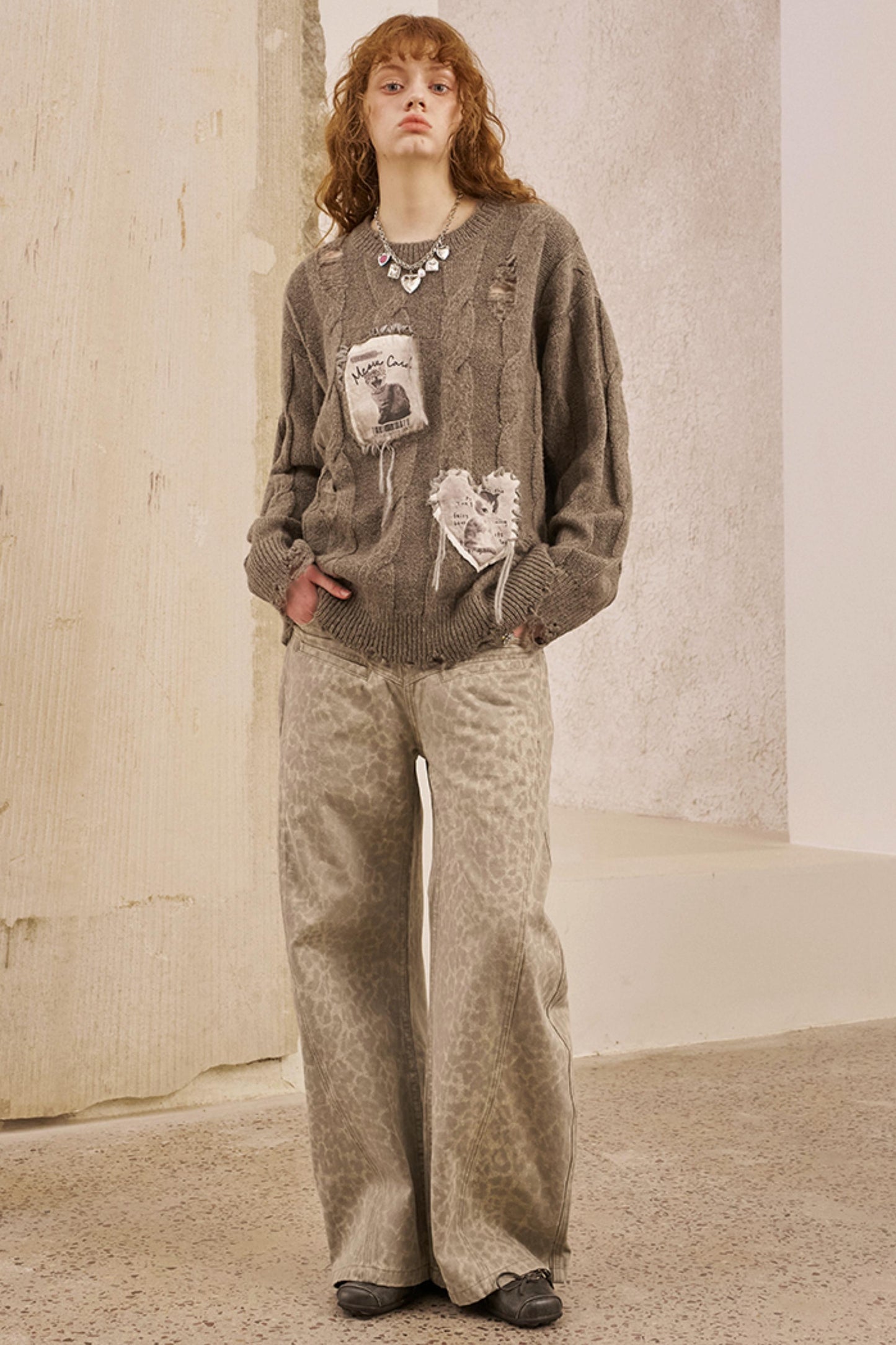 Fall Leopard Split Pants