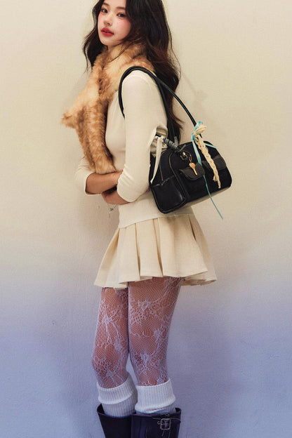 Light Brown Deer Fur Scarf