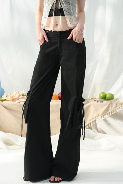 Lace-Trimmed Summer Pants