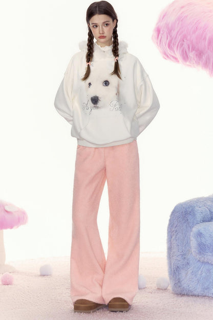 Retro Fleece Straight Pants