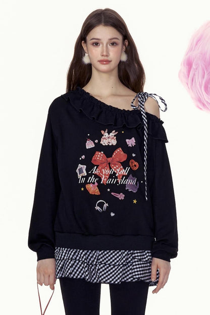 American Print Loose Sweatshirt