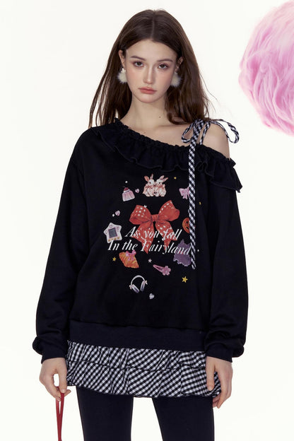 American Print Loose Sweatshirt