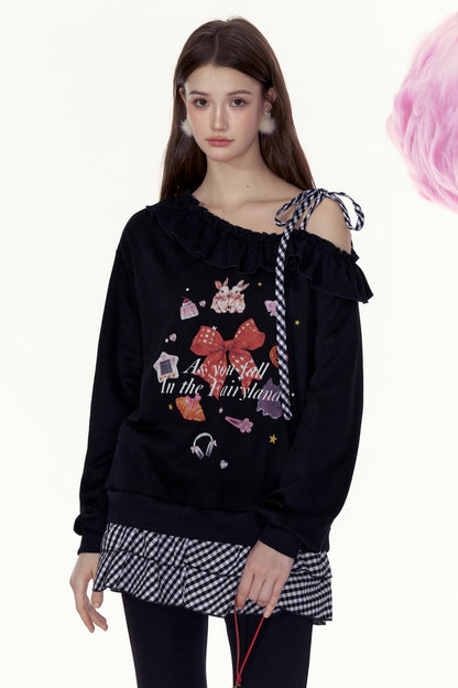 American Print Loose Sweatshirt