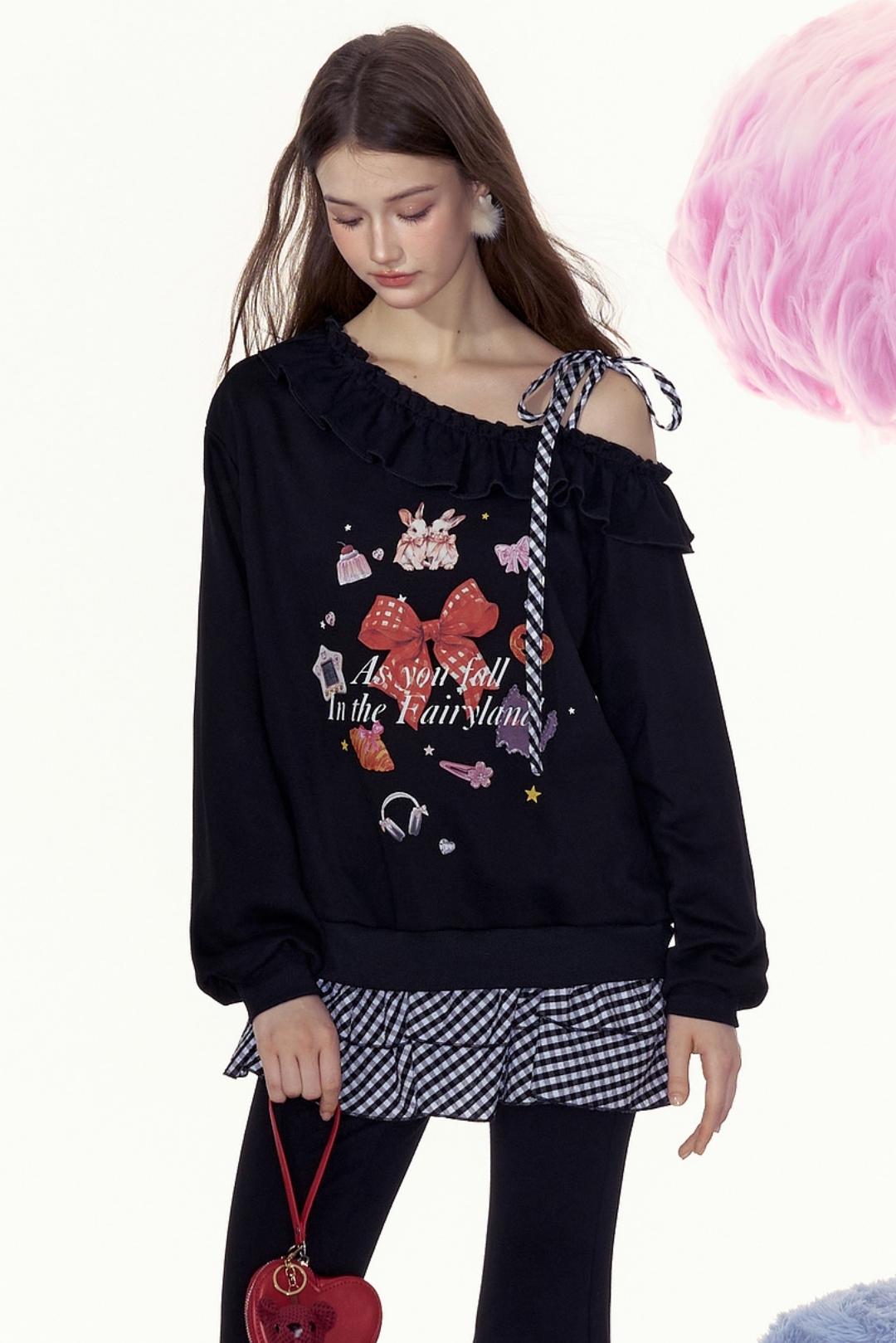 American Print Loose Sweatshirt