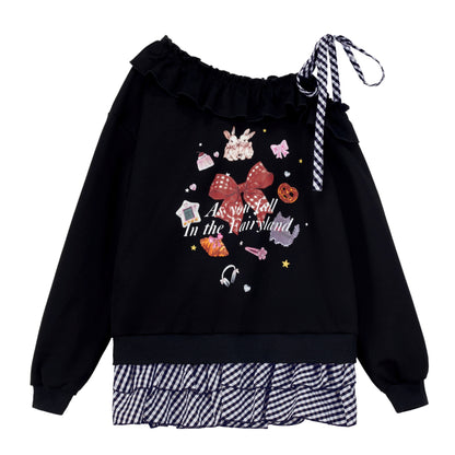 American Print Loose Sweatshirt