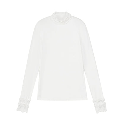 Fitted High-Neck Long-Sleeve Top