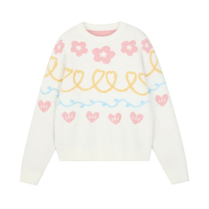 Cute Loose Crewneck Sweater