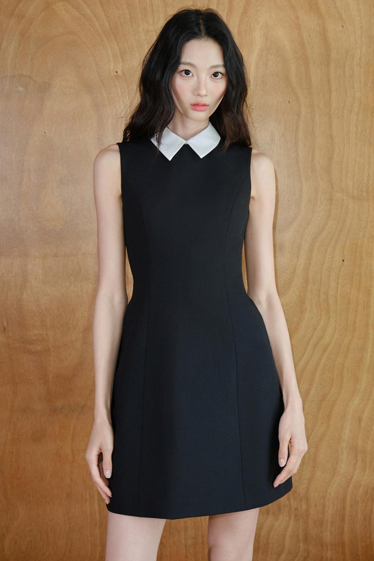 Pure Cotton Sleeveless Mandarin Collar Cropped Vest