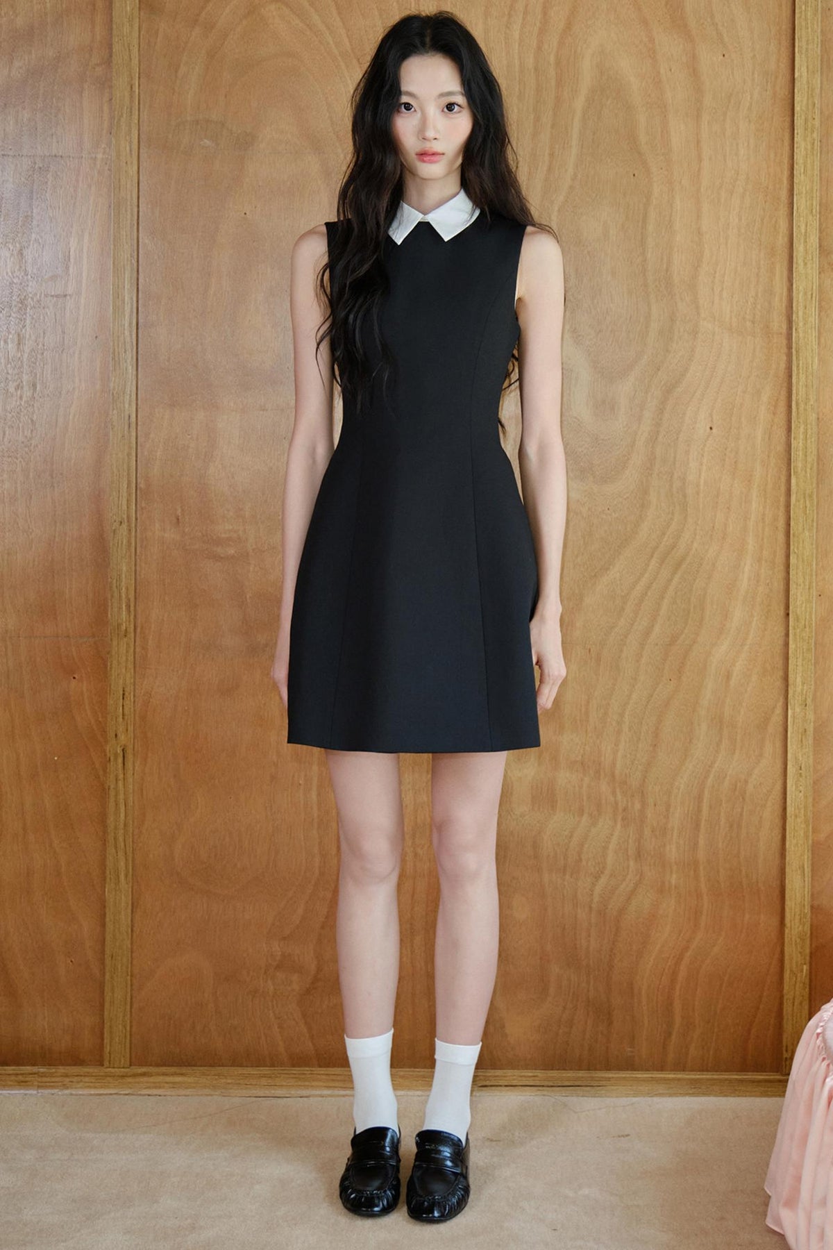 Pure Cotton Sleeveless Mandarin Collar Cropped Vest