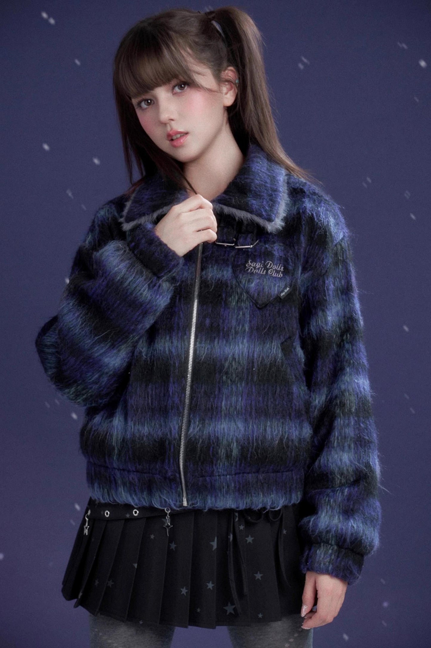 Plaid Woolen Winter Coat