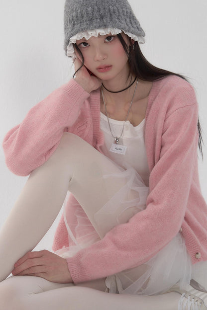 Handgemachte gehäkelte Strickjacke 