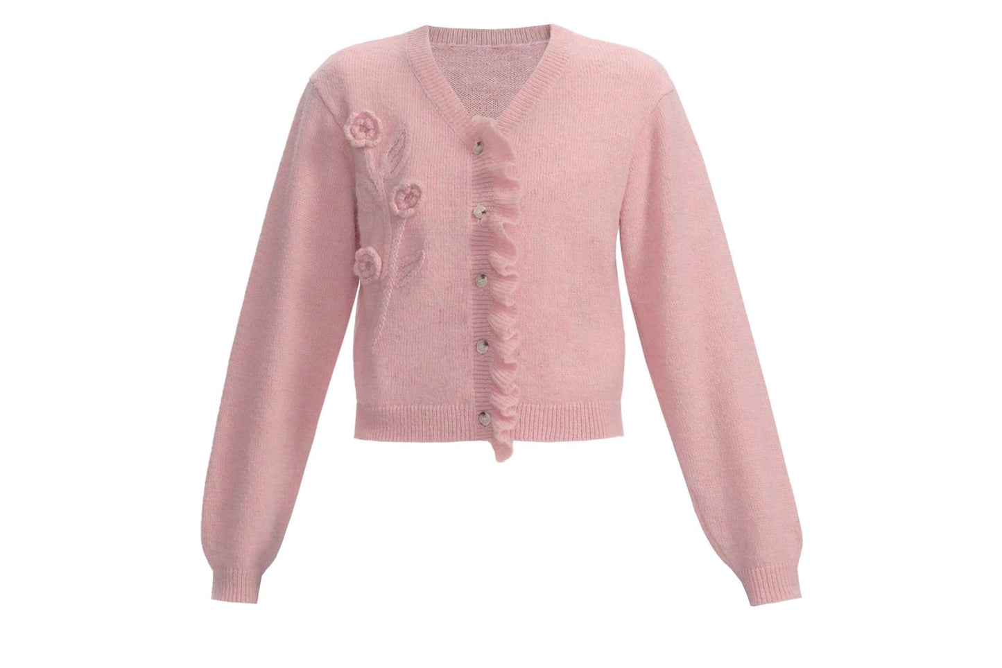 Handgemachte gehäkelte Strickjacke 