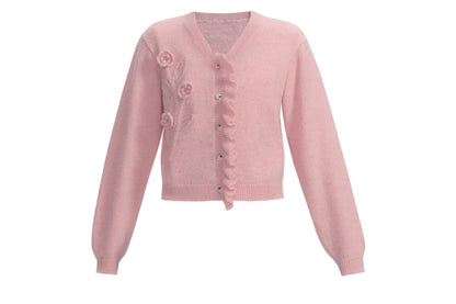 Handgemachte gehäkelte Strickjacke 