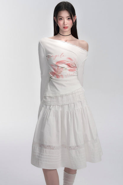 Mittellanger Spitzenrock 