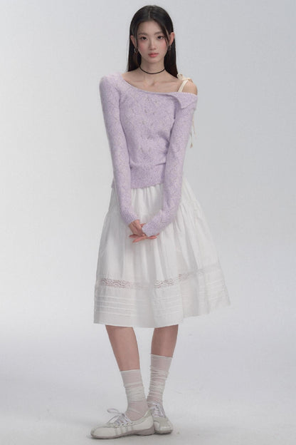 Mittellanger Spitzenrock 