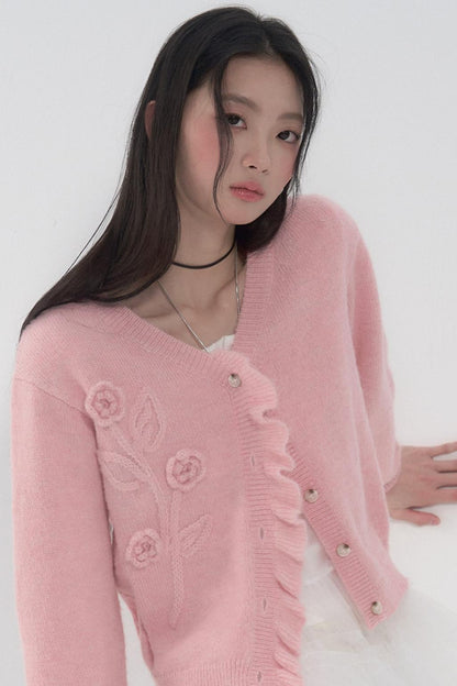 Handgemachte gehäkelte Strickjacke 