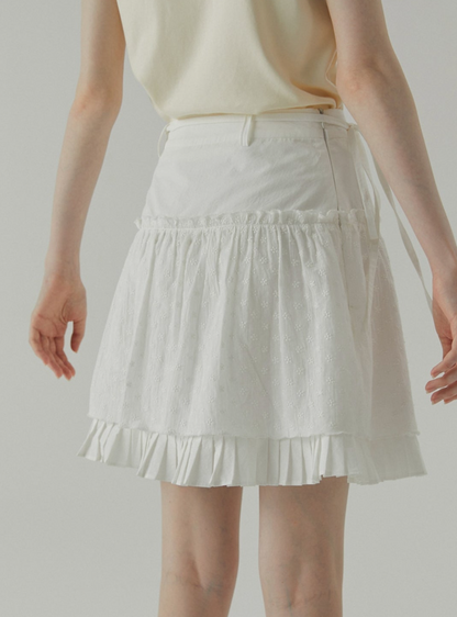 Pleated Double Skirt