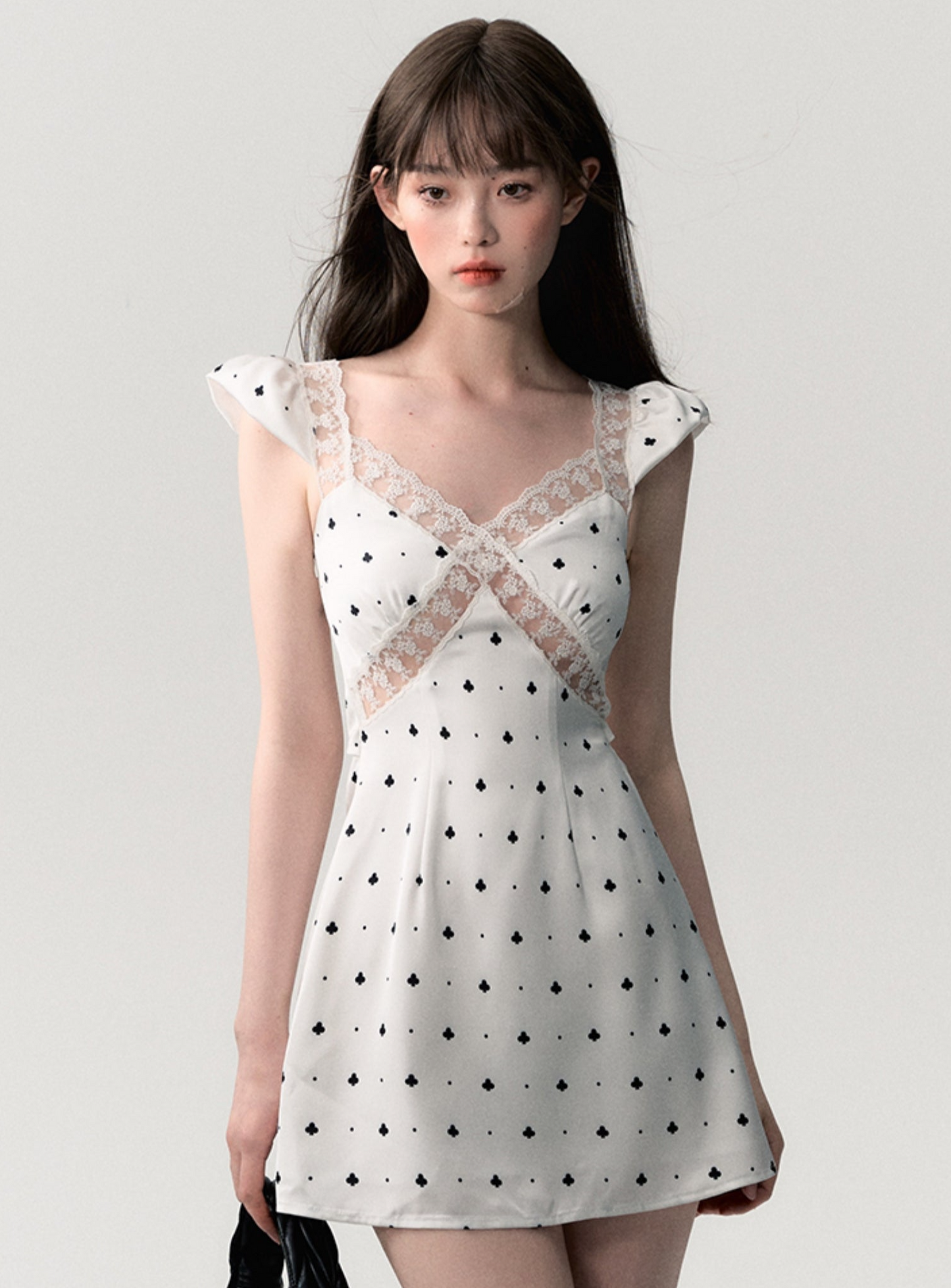 Polka Dot Plum Blossom Dress