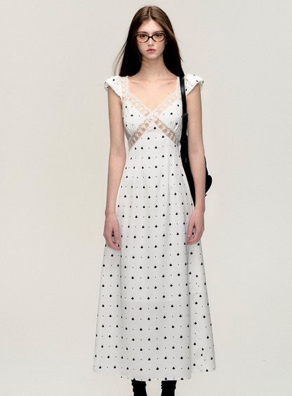 Polka Dot Plum Blossom Dress