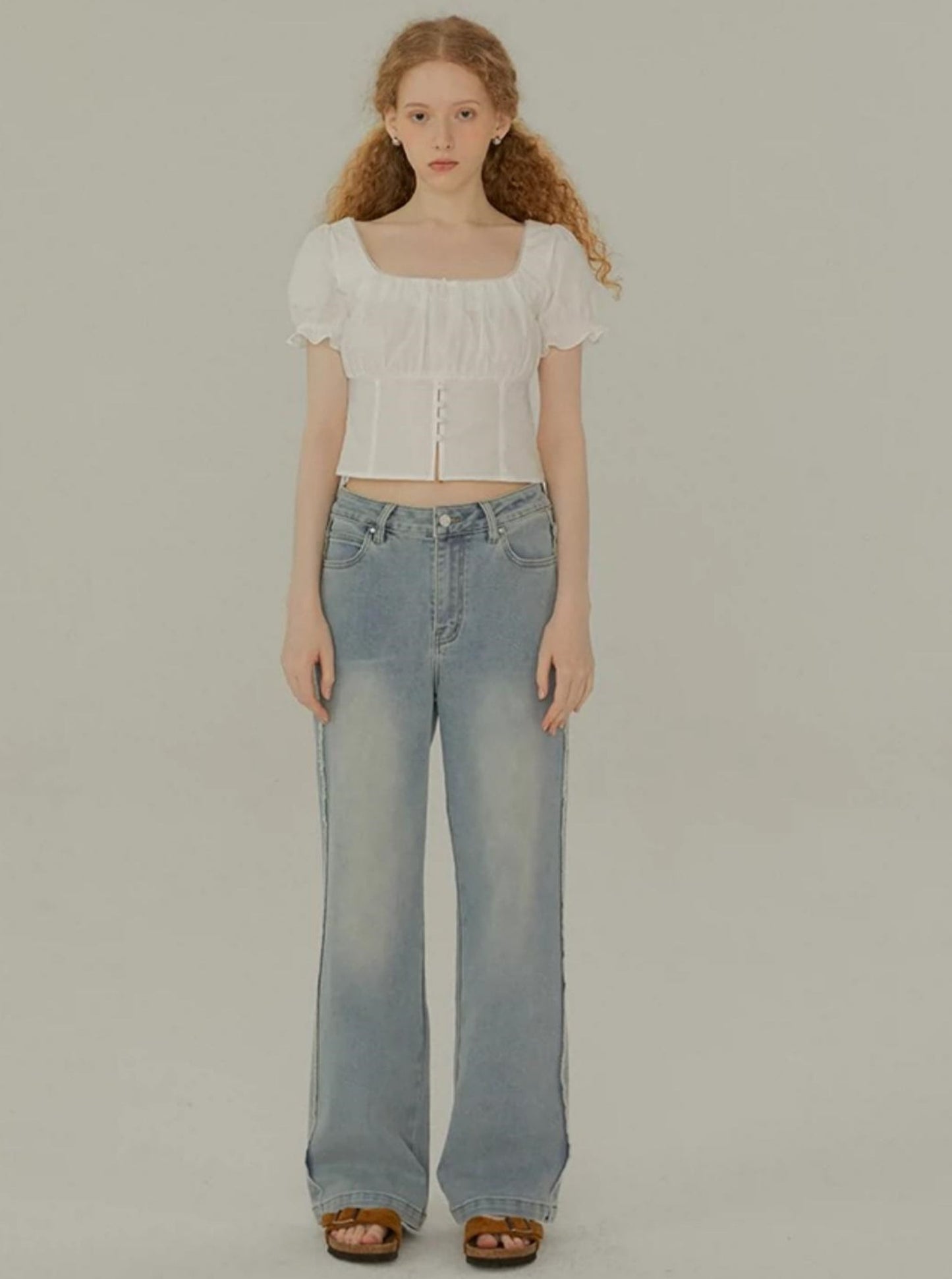 Retro Washed Straight Pants