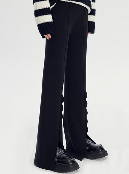 High waist straight pants