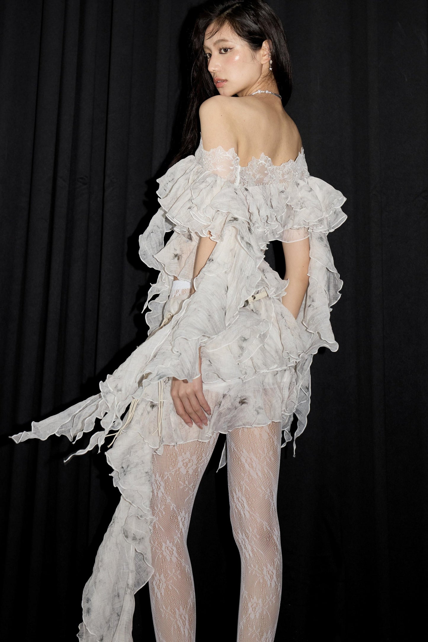 Botanical Ruffle Top