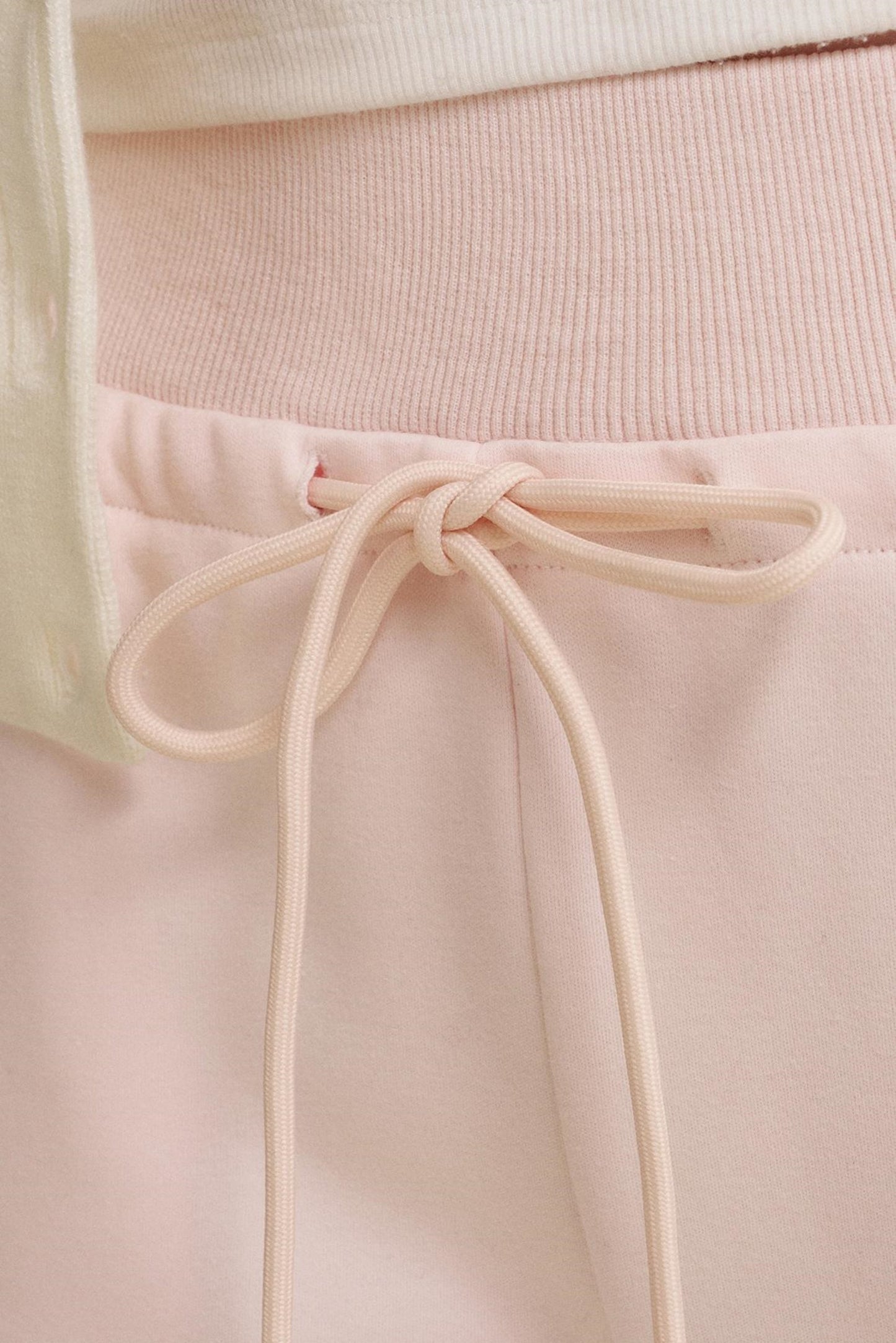 High-Waisted Macaron Cotton Blend Pants