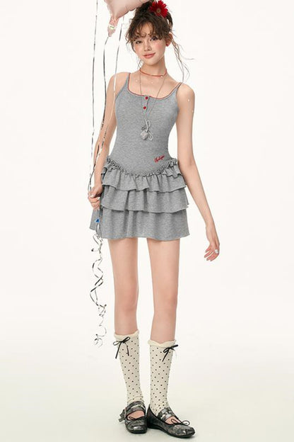 Sweet Ruffle Halter Dress