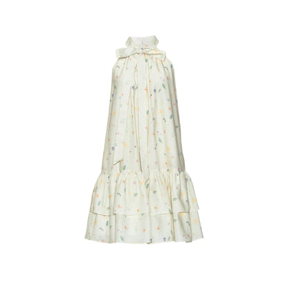 Vacation Floral Bow Dress