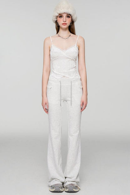 Lace Velvet Camisole Top