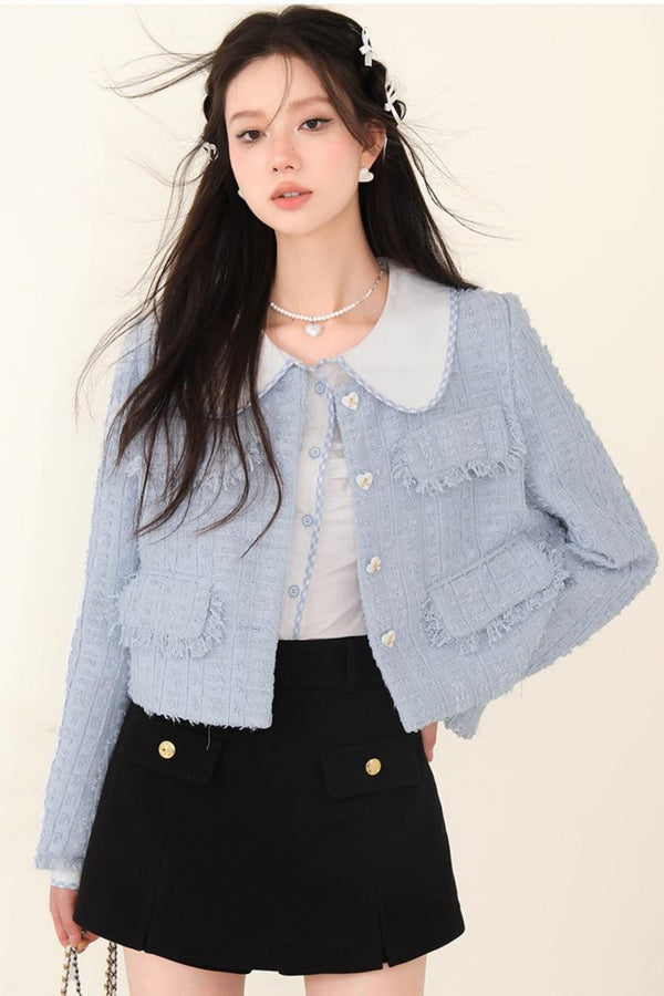 Balsamic Tweed Tassel Jacket