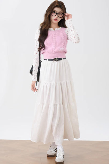 Floral Reverse Long Sleeve Top