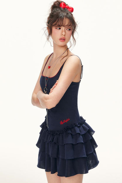 Sweet Ruffle Halter Dress