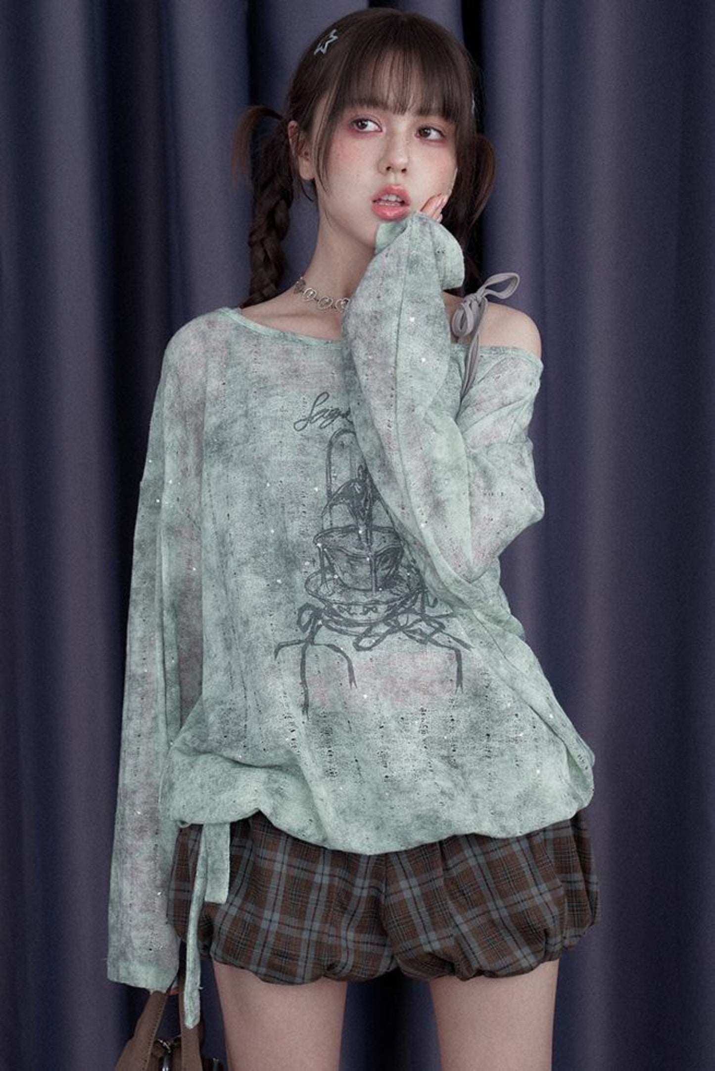 Galaxy Peplum Blouse Set-Up