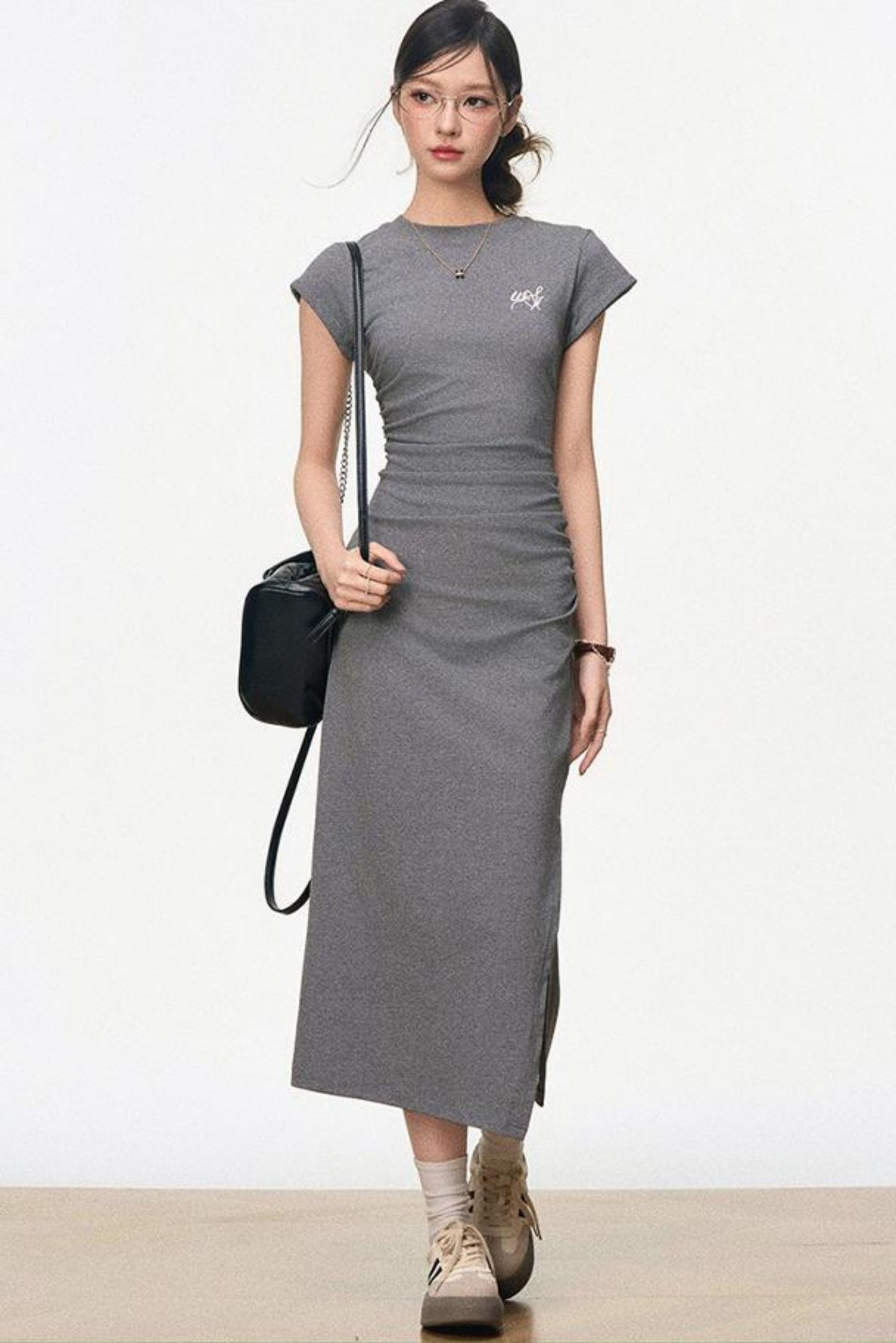Comfy Drawstring Knit Dress