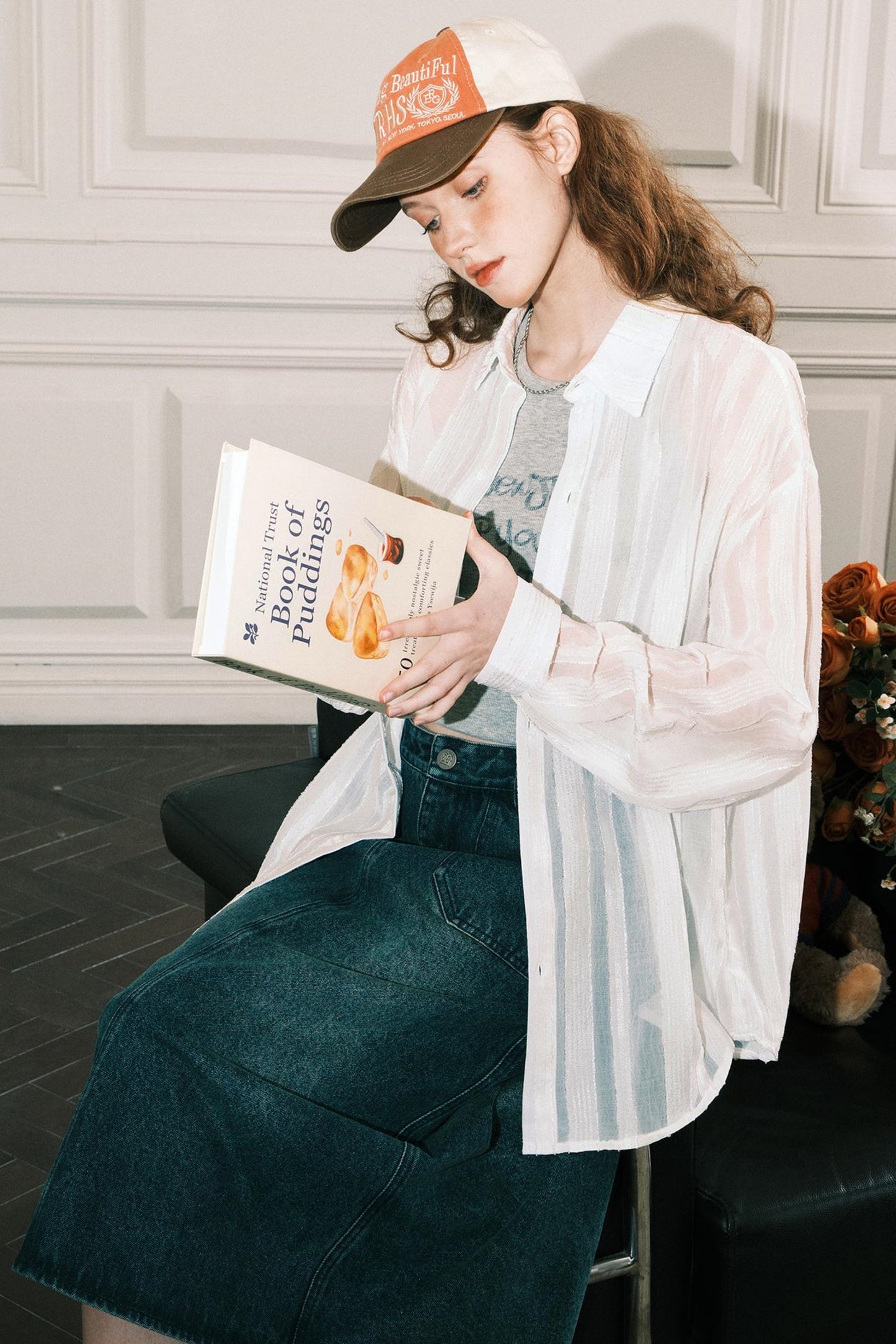 Sheer Texture Long Shirt