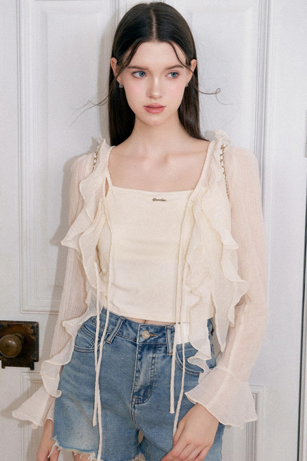 Cropped Two-Piece Cardigan Set