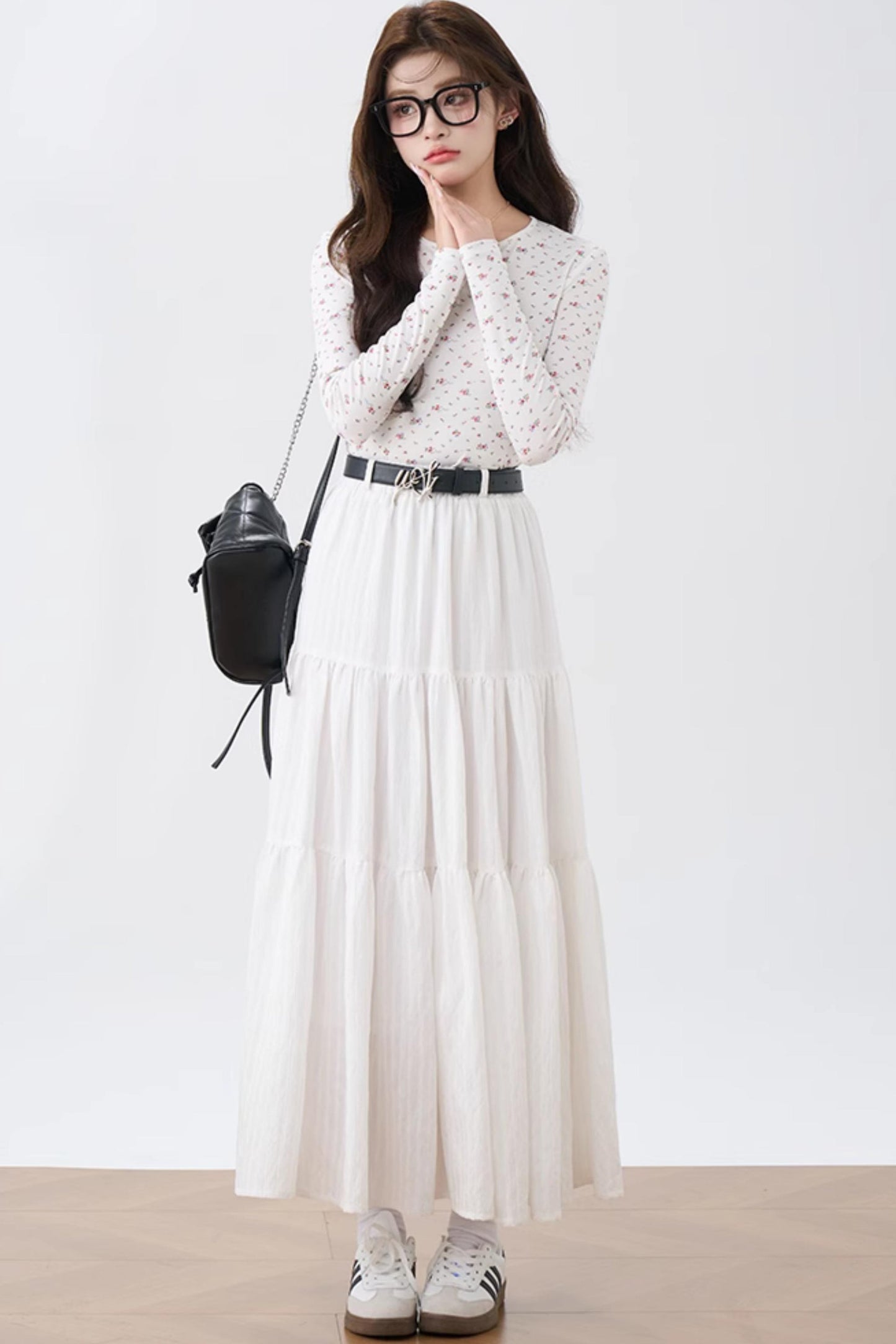 Floral Reverse Long Sleeve Top