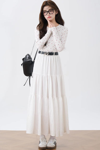 Floral Reverse Long Sleeve Top