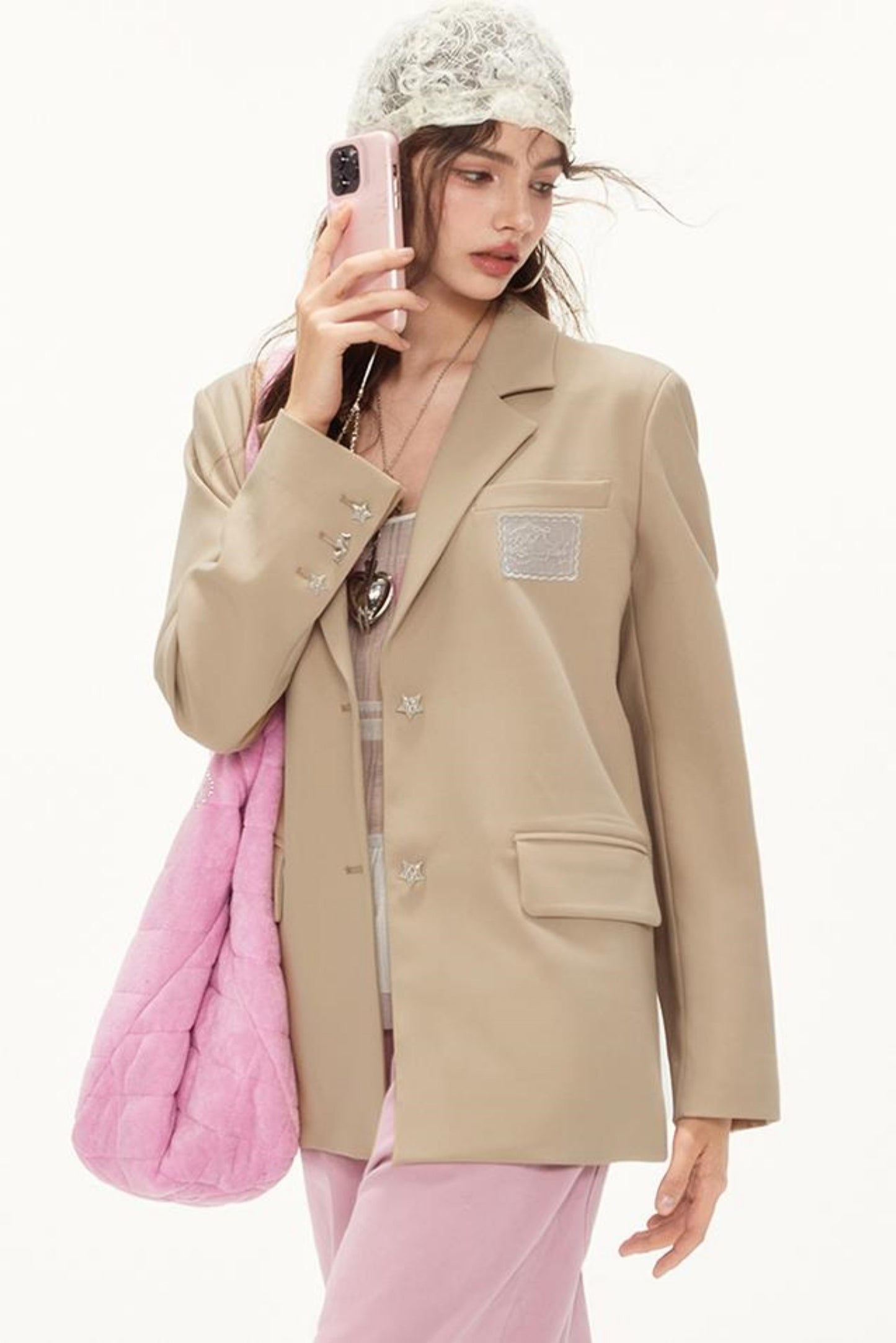 Korean Lace Oversized Jacket